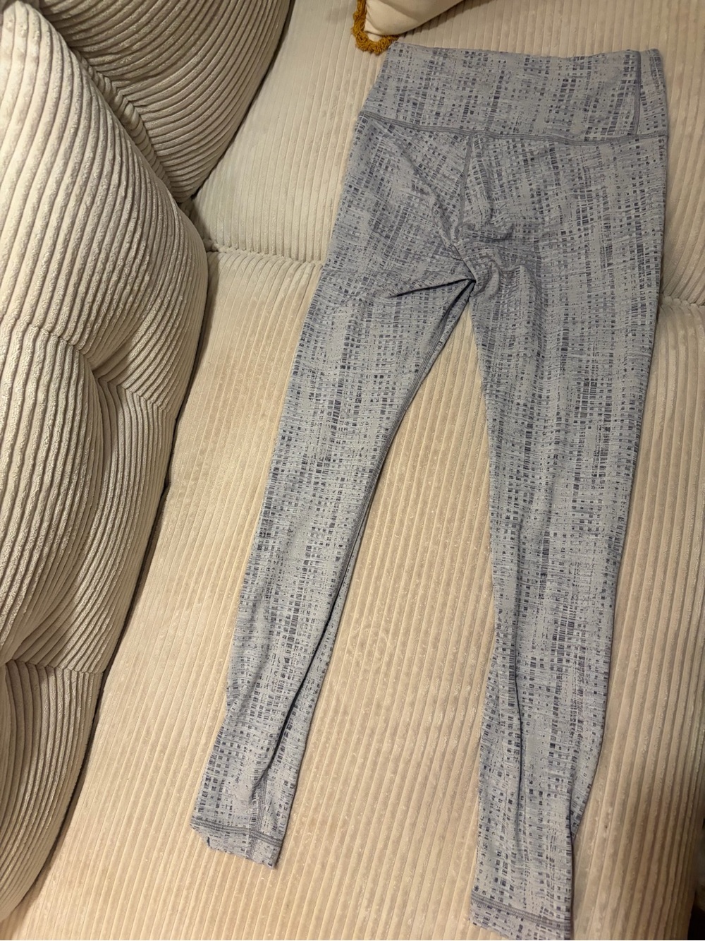 lululemon athletica Light Gray Patterned High-Rise Leggings